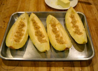 Photo of  Roasted Delicata Squash on Baking Sheet